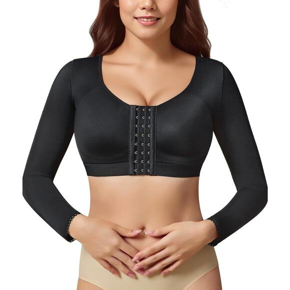Brabic Women Shaper Top Arm Compression Post Surgery Front Closure Bra Top Large - Picture 1 of 8